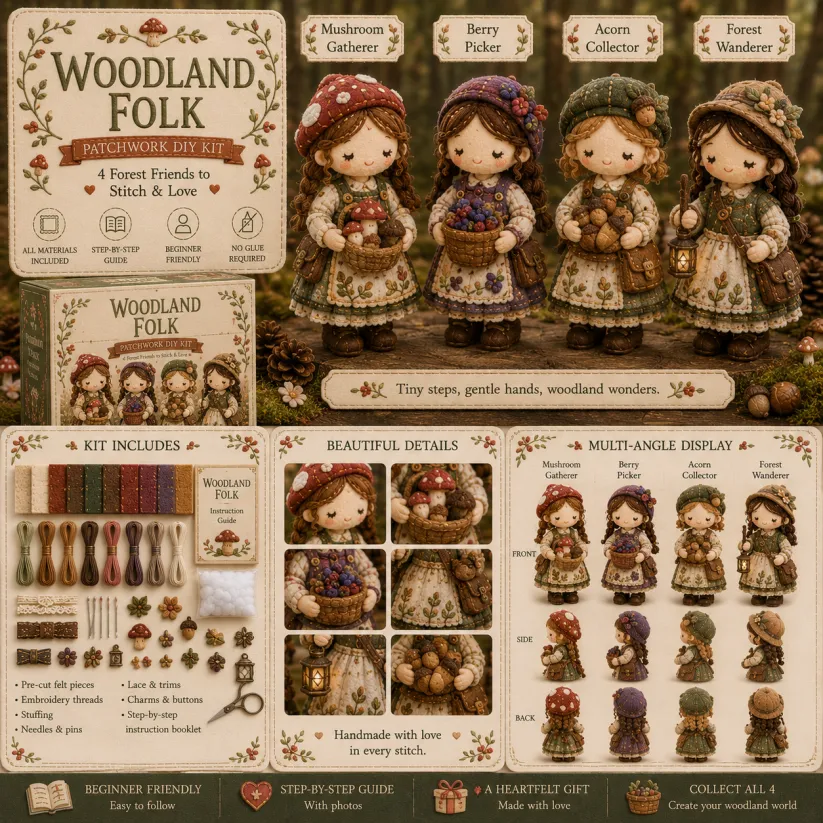 🎁Last Day Buy 2 Save 10%🧵 Tiny Worlds Collection – Patchwork DIY Kit Series