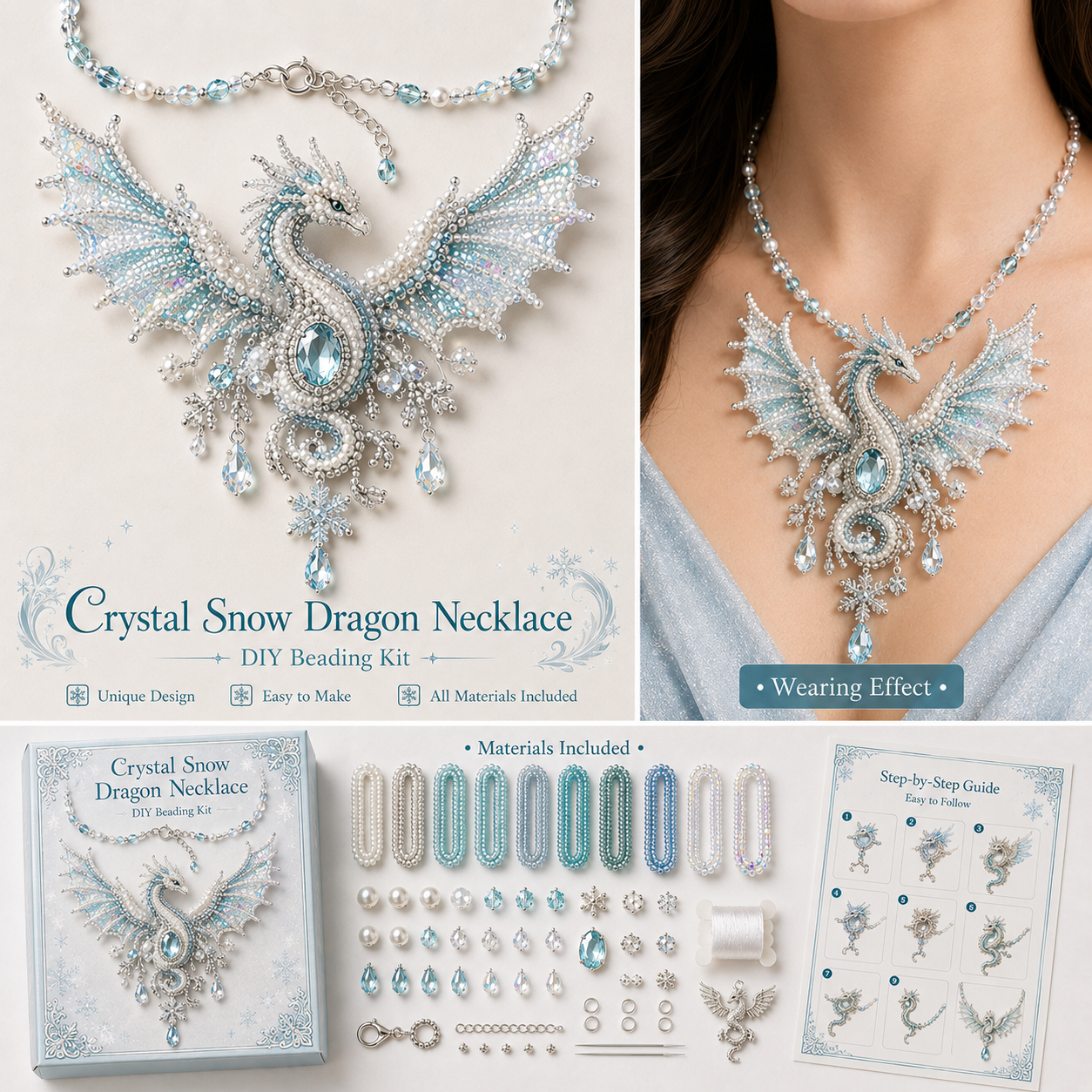 🎁 Wearable Art DIY Beaded Necklace Kit – 12 Statement Designs