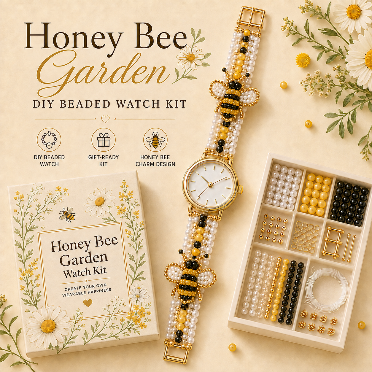 🔥 49% OFF – ⌚️✨ DIY Beaded Charm Watch Kit Collection📦Limited Stock❗