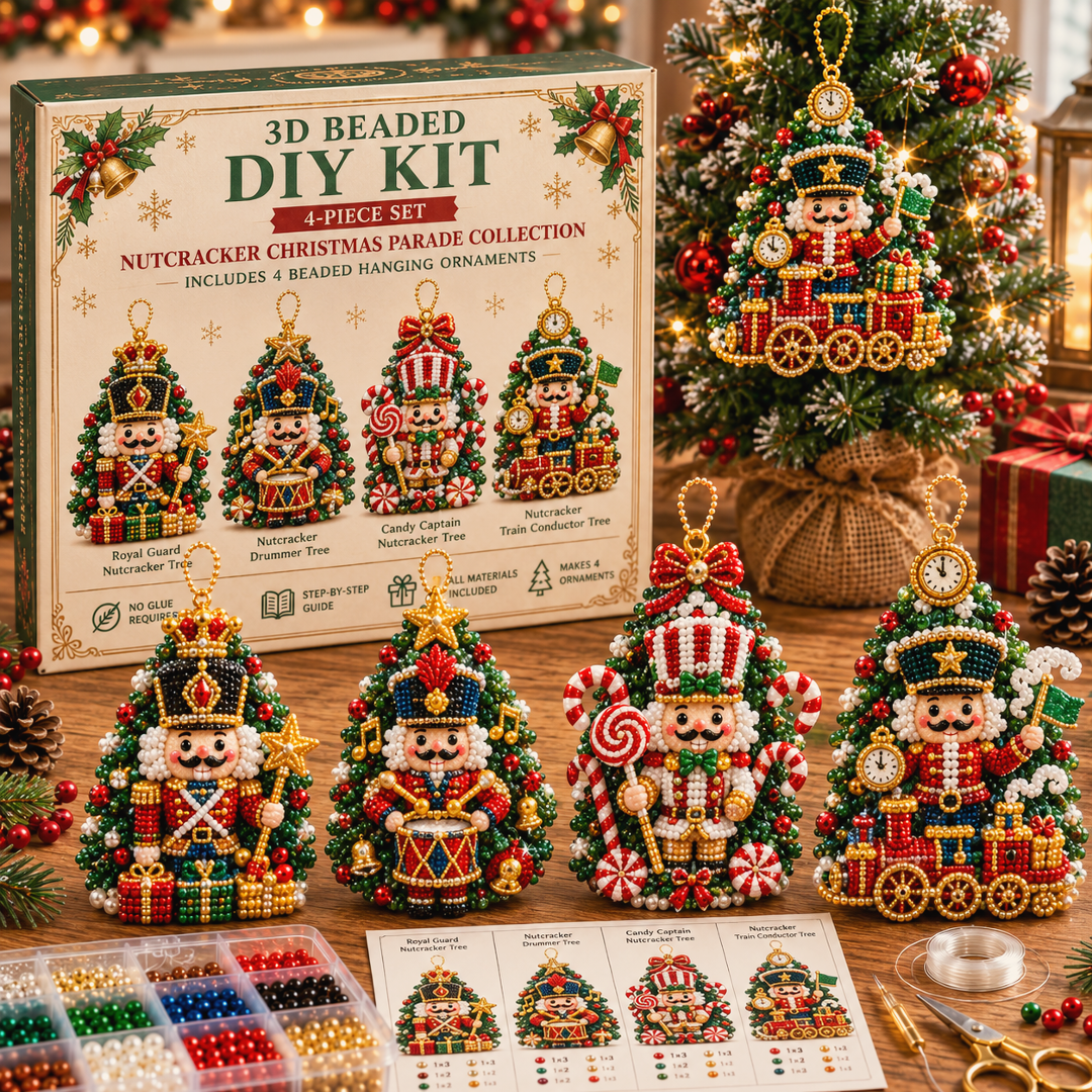 🔥Limited time 70% OFF -🎄 3D Beaded Christmas Tree Ornament DIY Kit (🧘Relaxing & Beginner-Friendly)