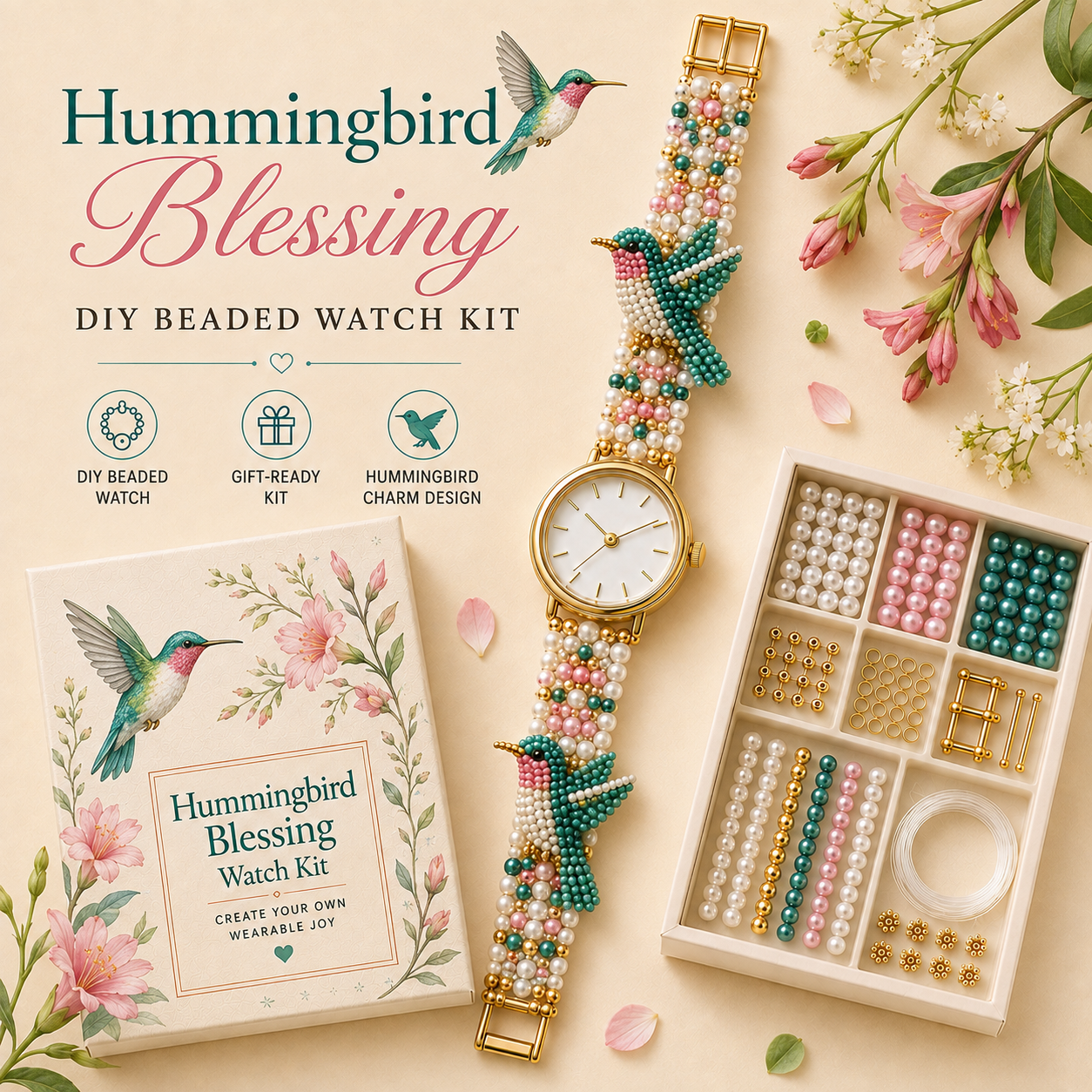 🔥 49% OFF – ⌚️✨ DIY Beaded Charm Watch Kit Collection📦Limited Stock❗