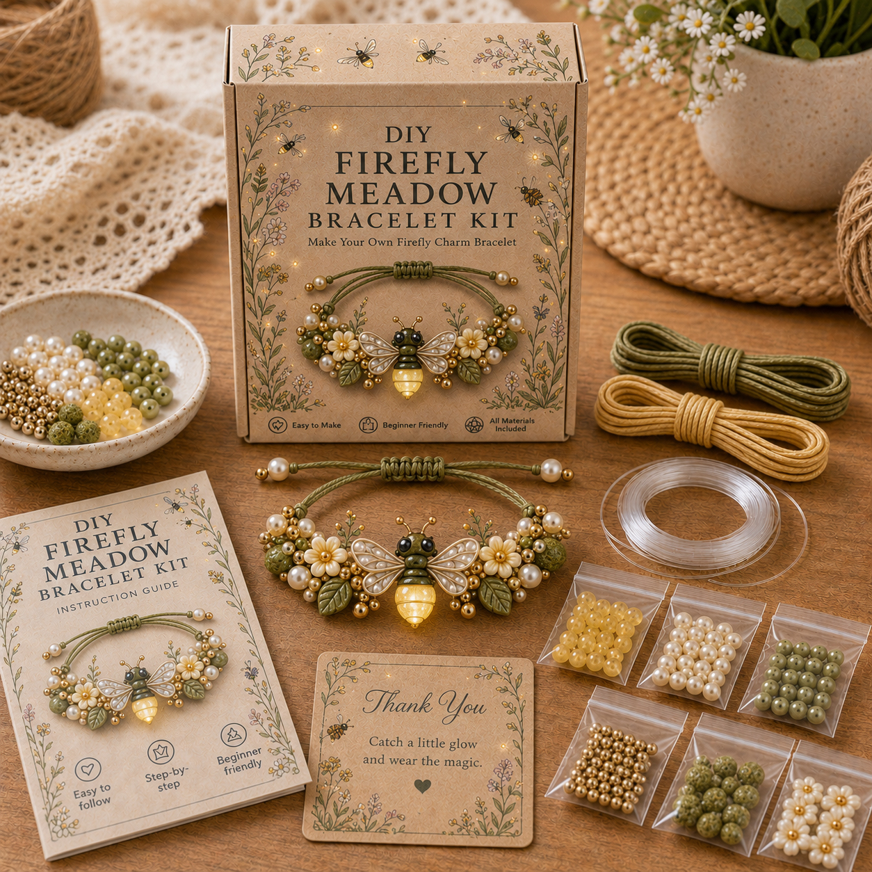 🔥50% Off Last Day -🦋🌼Enchanted Garden Charm Bracelet DIY Kit Series✨🐝🐞