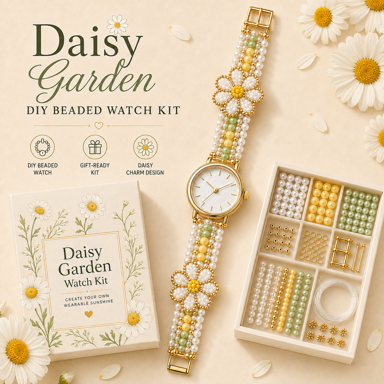 🔥 49% OFF – ⌚️✨ DIY Beaded Charm Watch Kit Collection📦Limited Stock❗