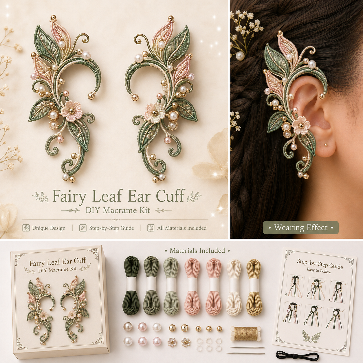 DIY Fantasy Ear Cuff Kit | Dragon, Butterfly and Fairy Designs