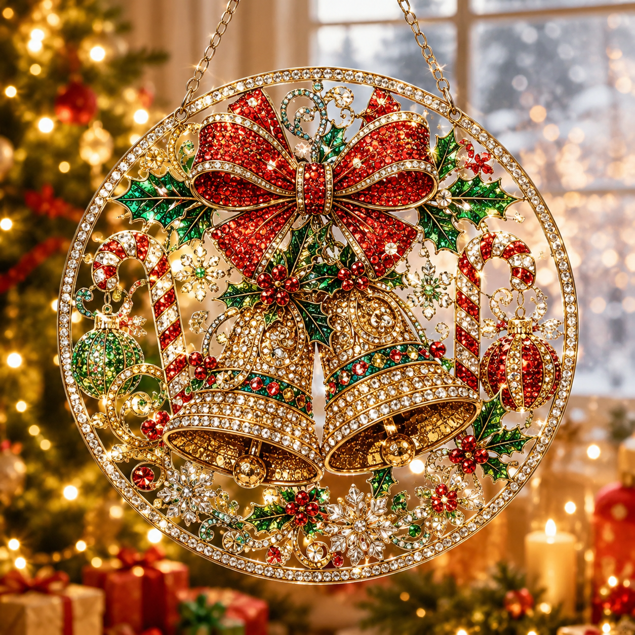 🔥Limited time 70% OFF - 🎅✨Christmas Suncatcher Diamond Art Hanging Ornament Kit – Sparkling DIY Window Ornament