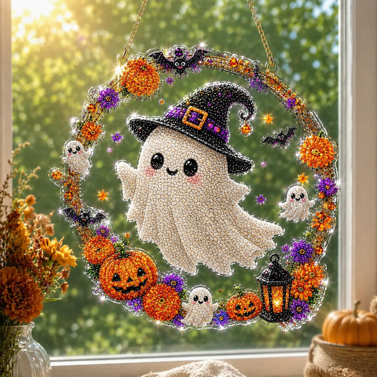 ☀️LAST DAY 70% OFF🌈 - Hummingbird Diamond Art Hanging Ornament Kit