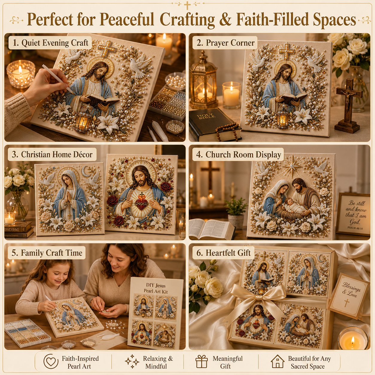 🔥 Last Day 75% OFF – ✝️ DIY Jesus Pearl Art Kit | 3D Pearl-Style Christian Artwork for Prayer Corners & Faith Gifts (📦Buy 3 Free Shipping)
