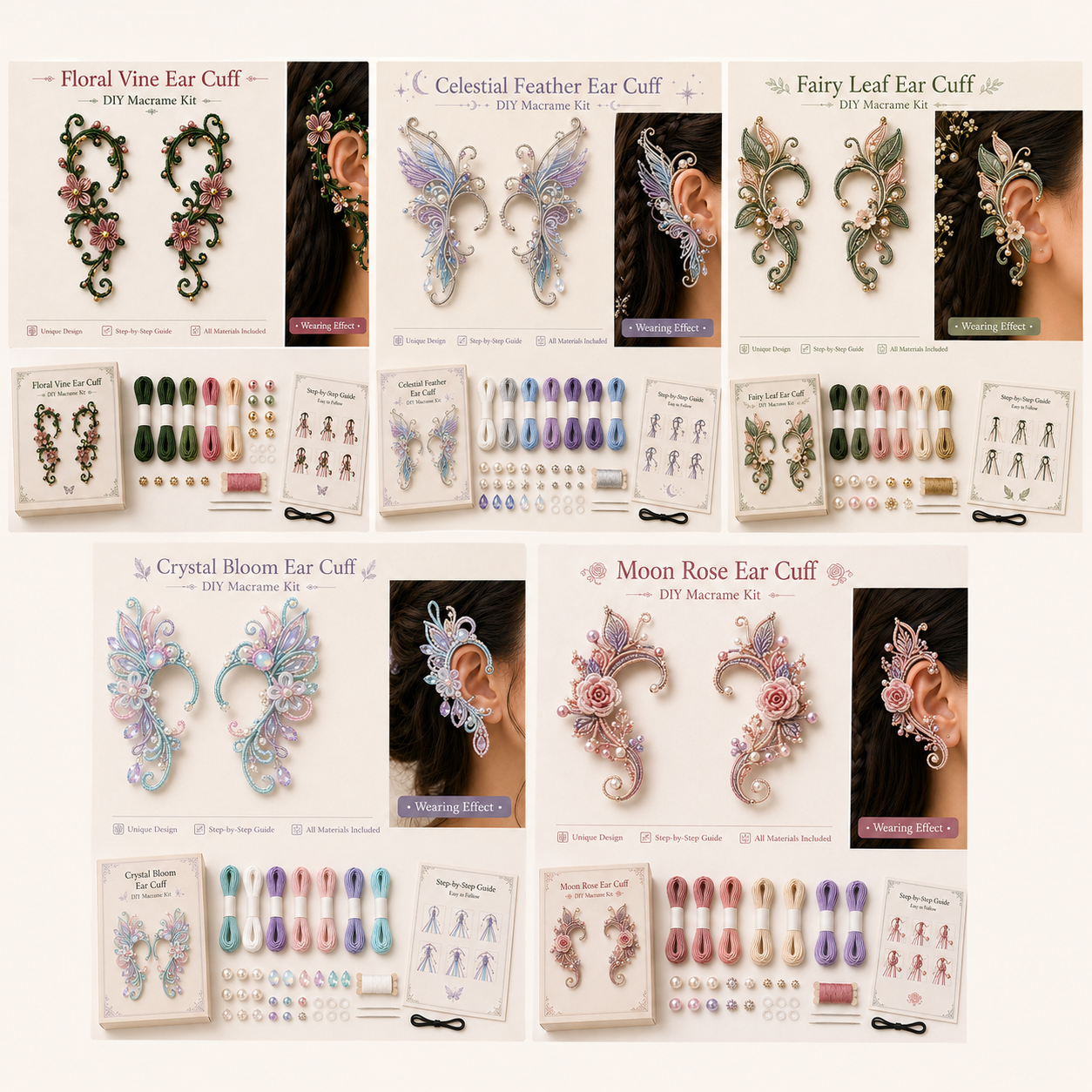 DIY Fantasy Ear Cuff Kit | Dragon, Butterfly and Fairy Designs