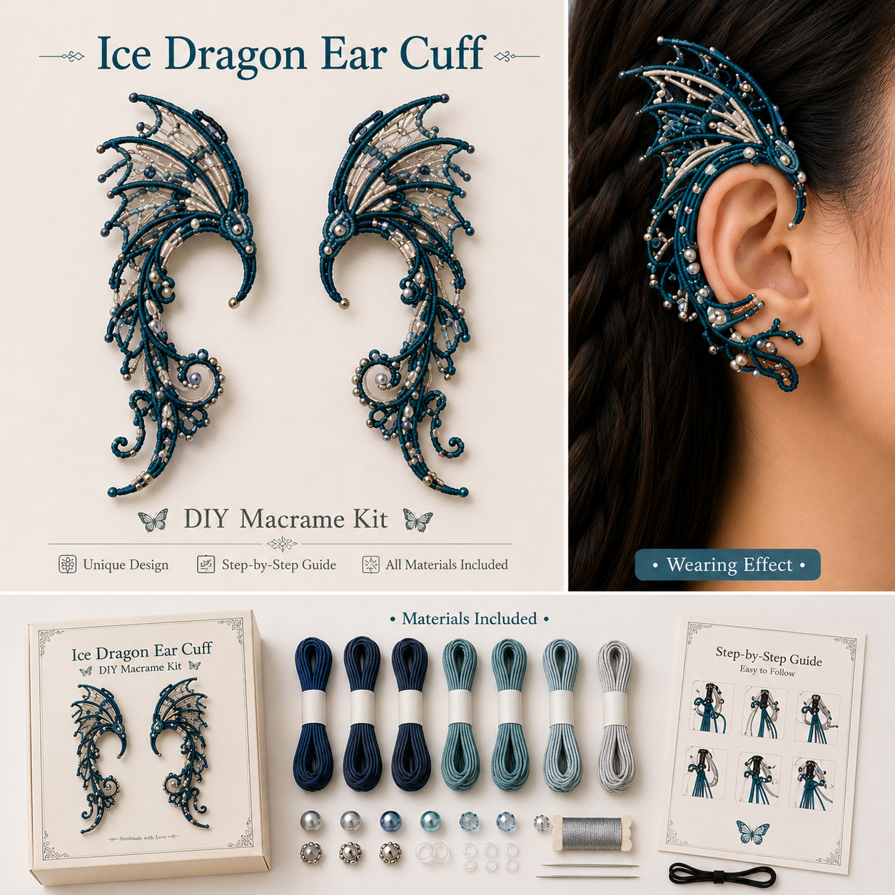 DIY Fantasy Ear Cuff Kit | Dragon, Butterfly and Fairy Designs