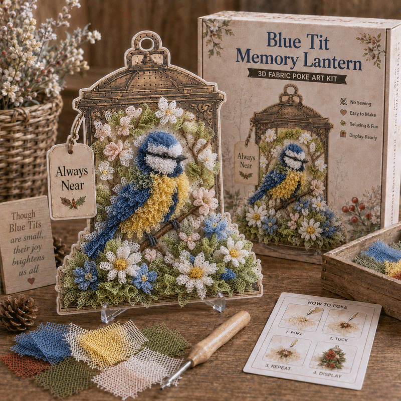 🕊️ Always Near 3D Fabric Poke Art Memory Lantern Kit