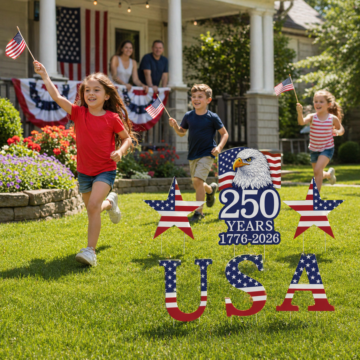America 250th Anniversary Eagle Yard Sign Set