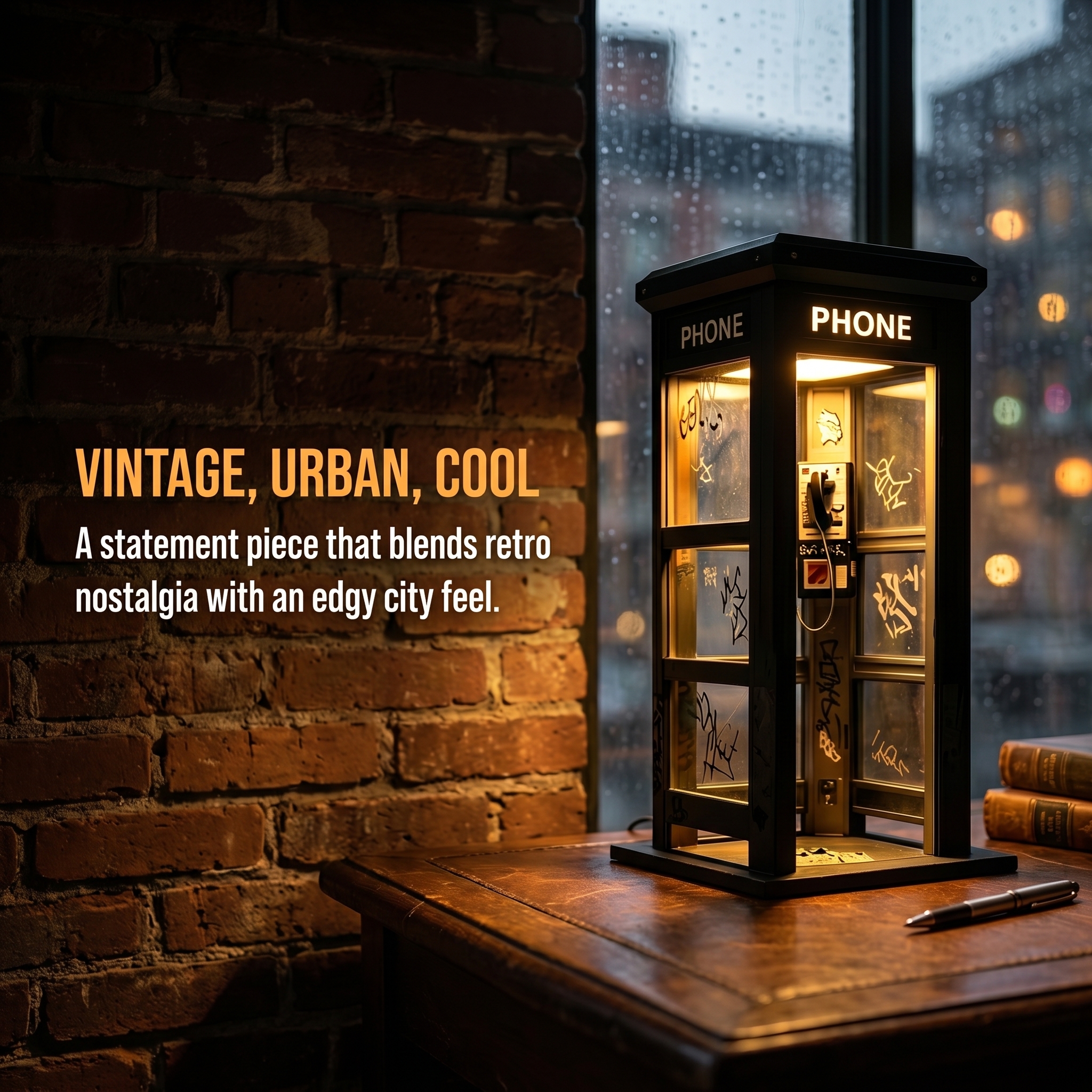 Vintage Phone Booth Ambient Lamp-EASESTER