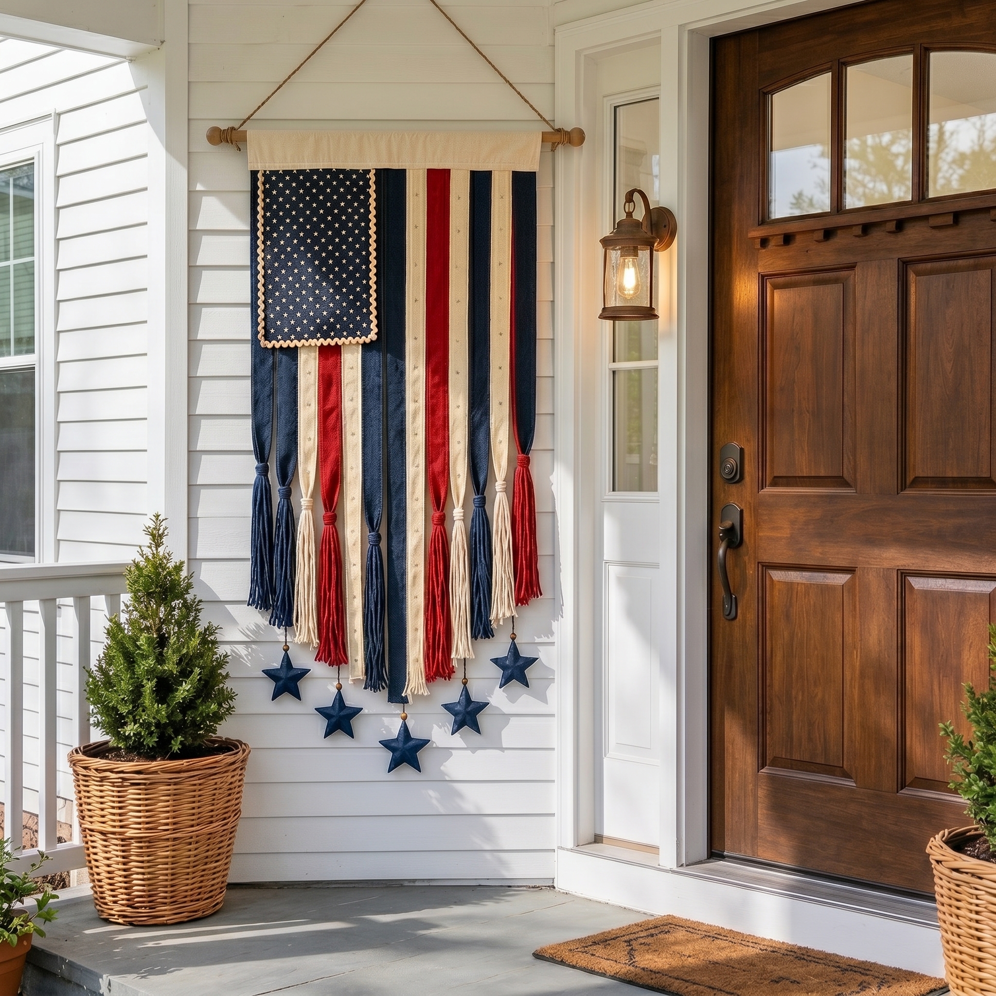 27" × 50" Lighted Star & Stripe Patriotic Porch Banner - Free Shipping NOW！-EASESTER