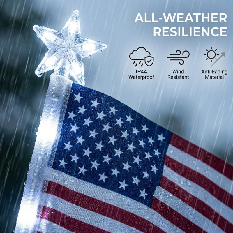 ğŸ”¥Last Day: 49% OFFğŸ”¥8 Solar American Flag Pathway Lights â€“ Red, White & Blue Yard Glow for 250th Independence Celebration ğŸ‡ºğŸ‡¸âœ¨-EASESTER