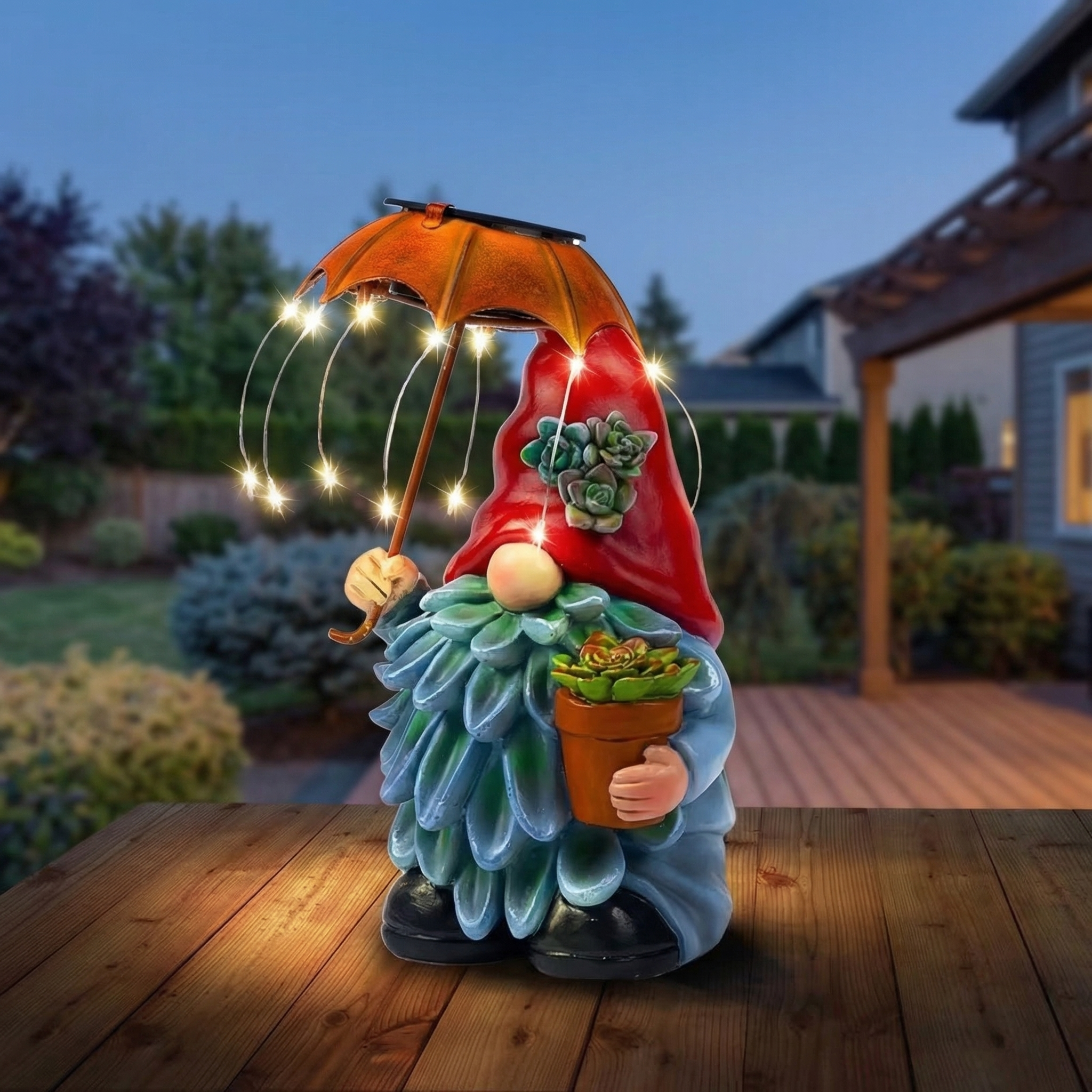 Charming Elf Statue Solar Light
