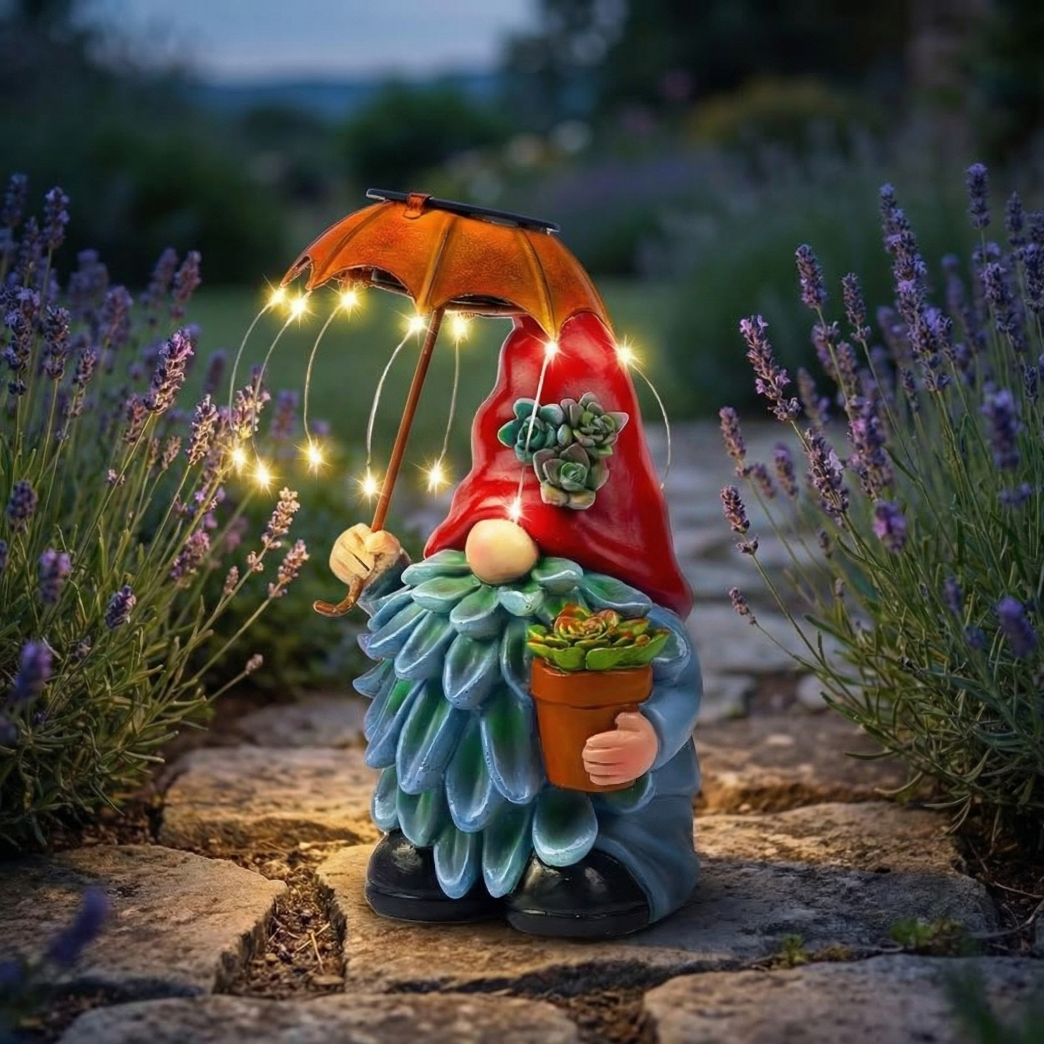 Charming Elf Statue Solar Light