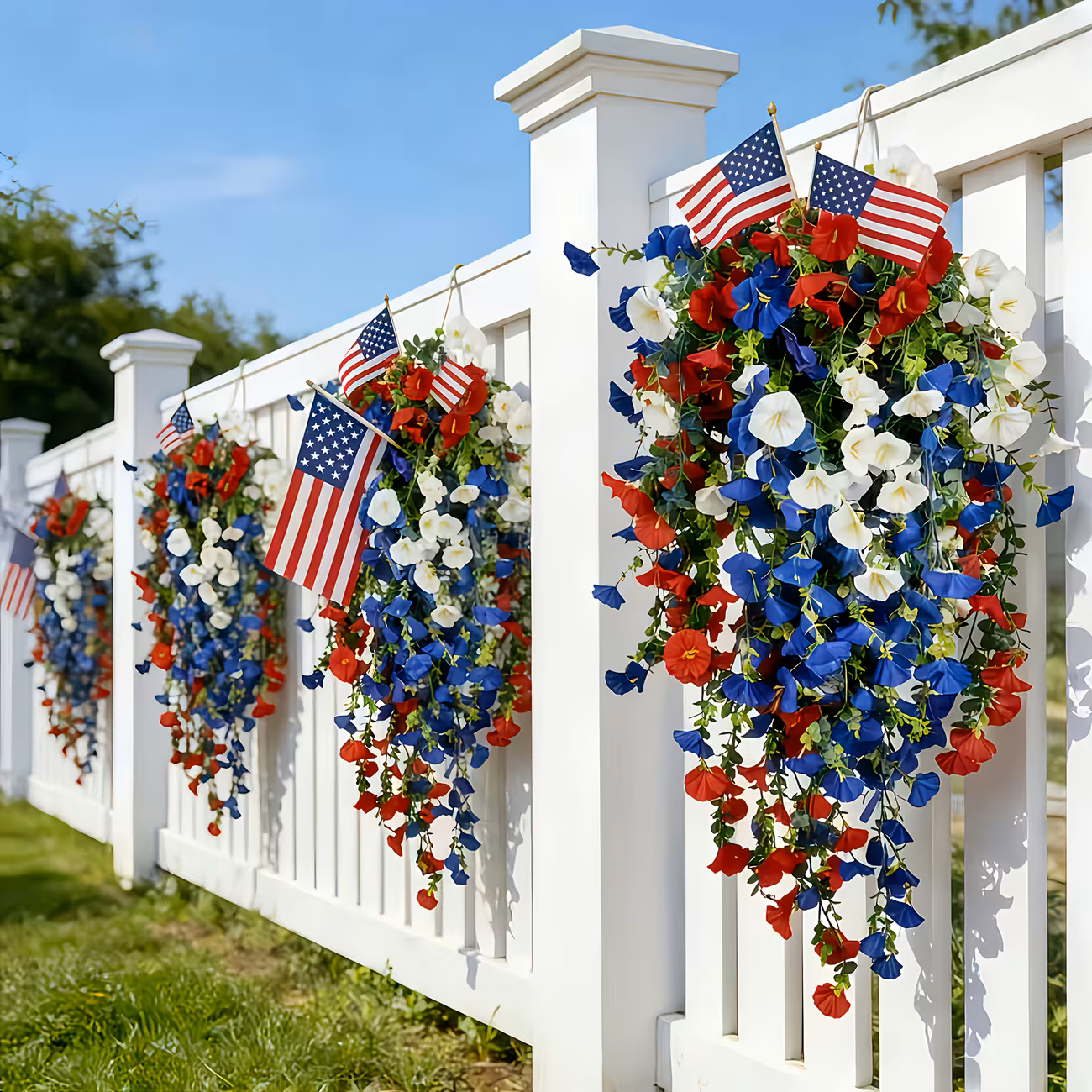 4th of July Decoration Tricolor Patriotic Artificial Flower-EASESTER