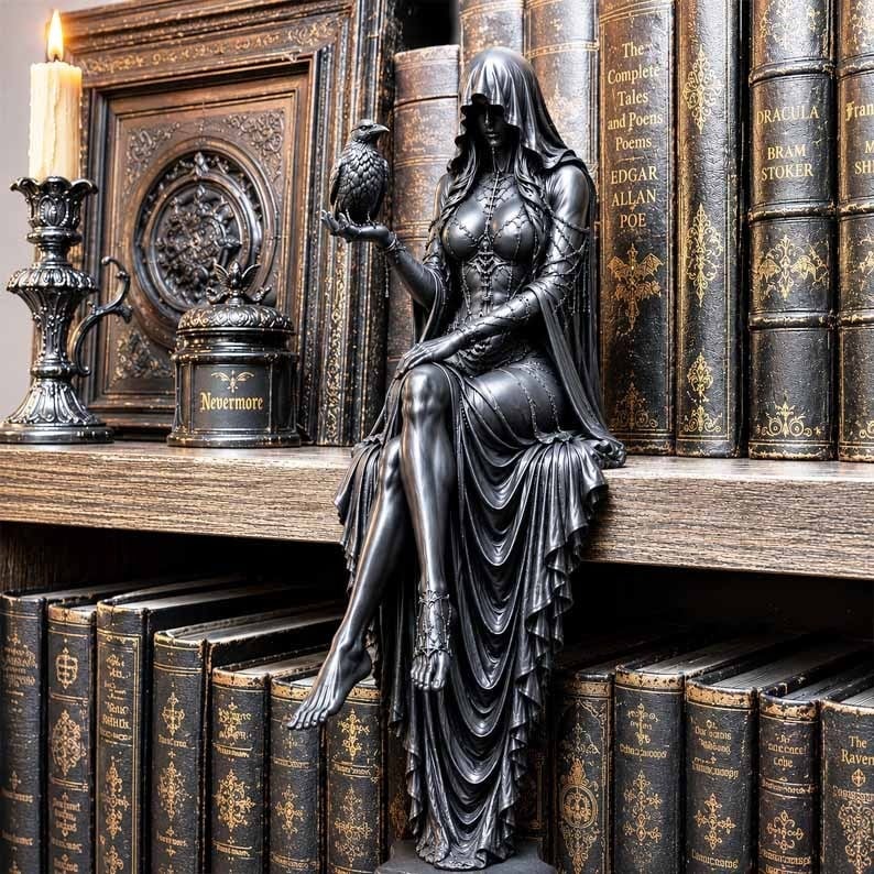 🔥Last Day 50% OFF 🖤 Gothic Raven Shelf Sitter Statue-EASESTER