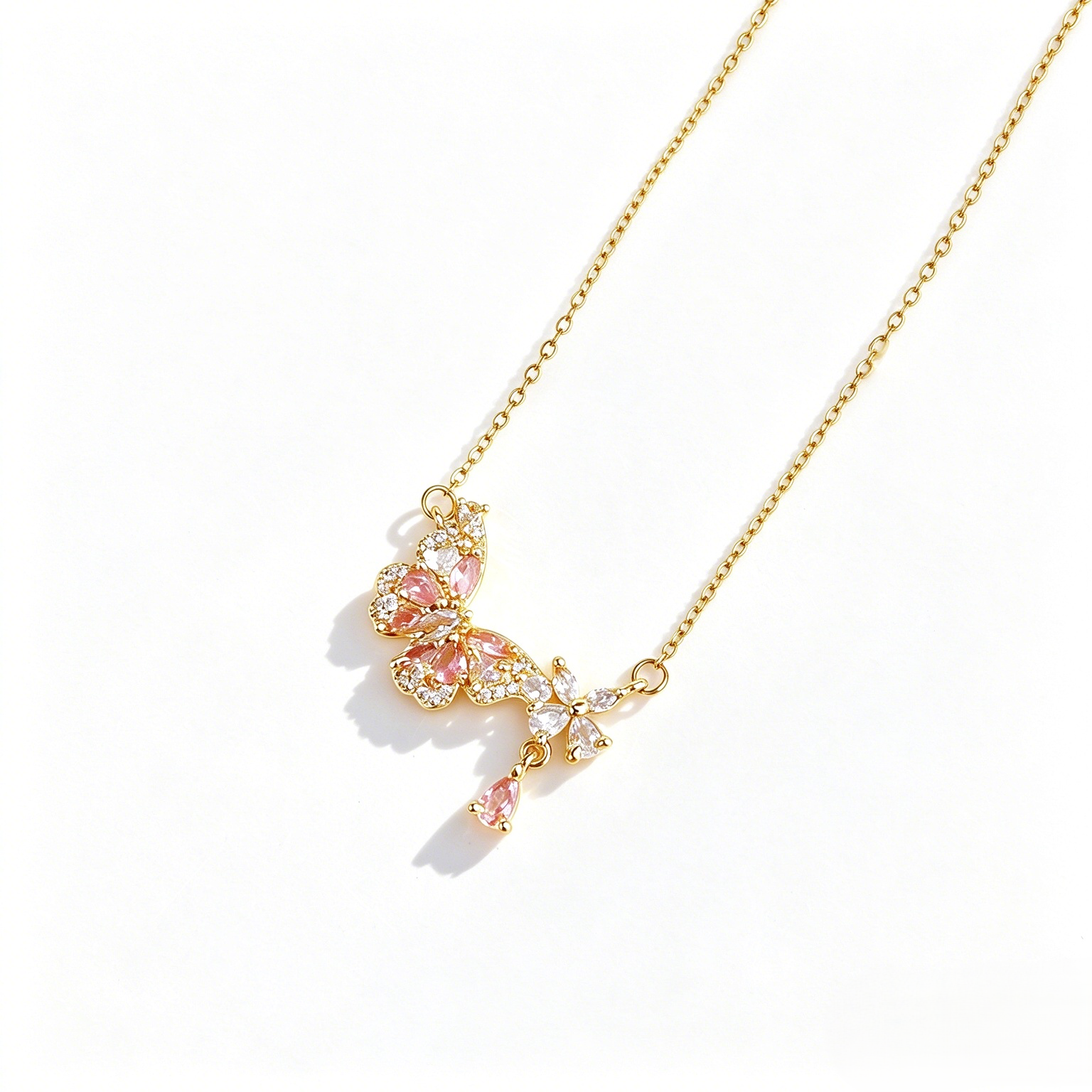 Butterfly Water Drop necklace