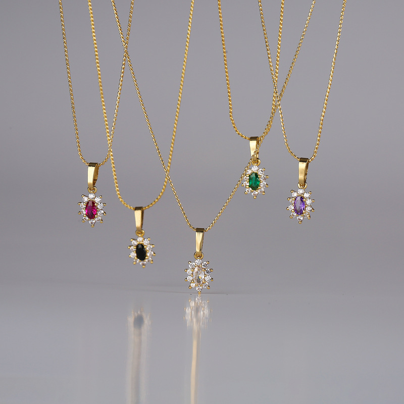 Sun Flower Oval Ring / Necklace / Set