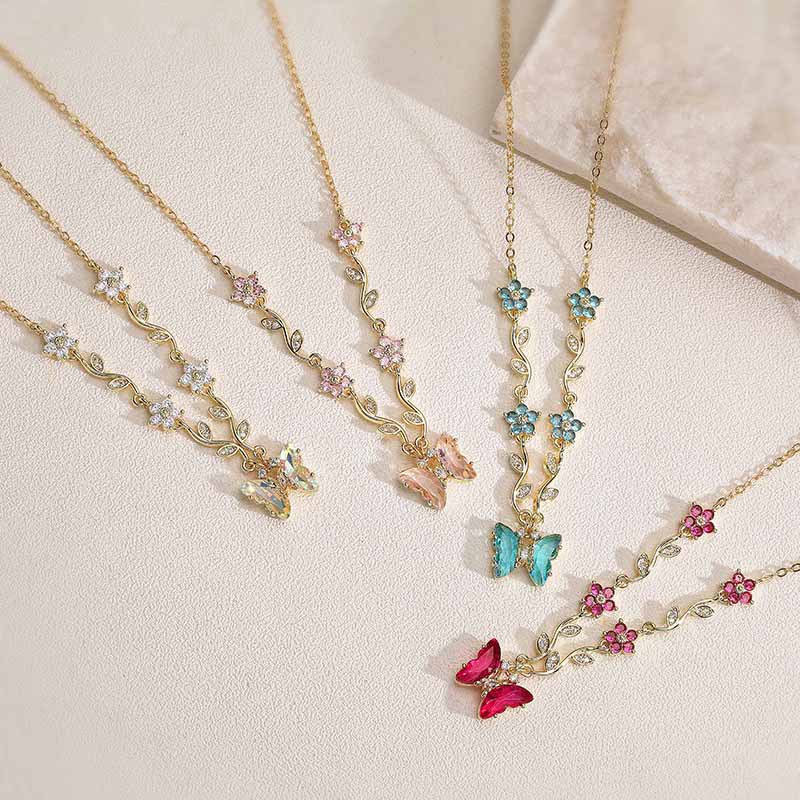 Five-Petal Flower & Bow Bracelet / Necklace