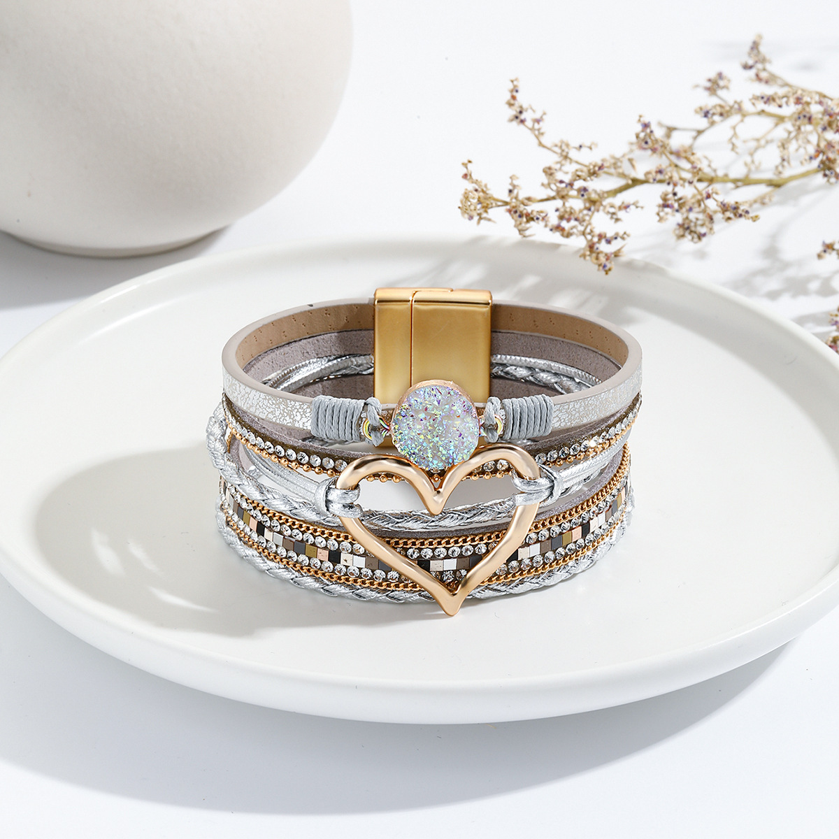 Stone‑Dream Heart Bracelet