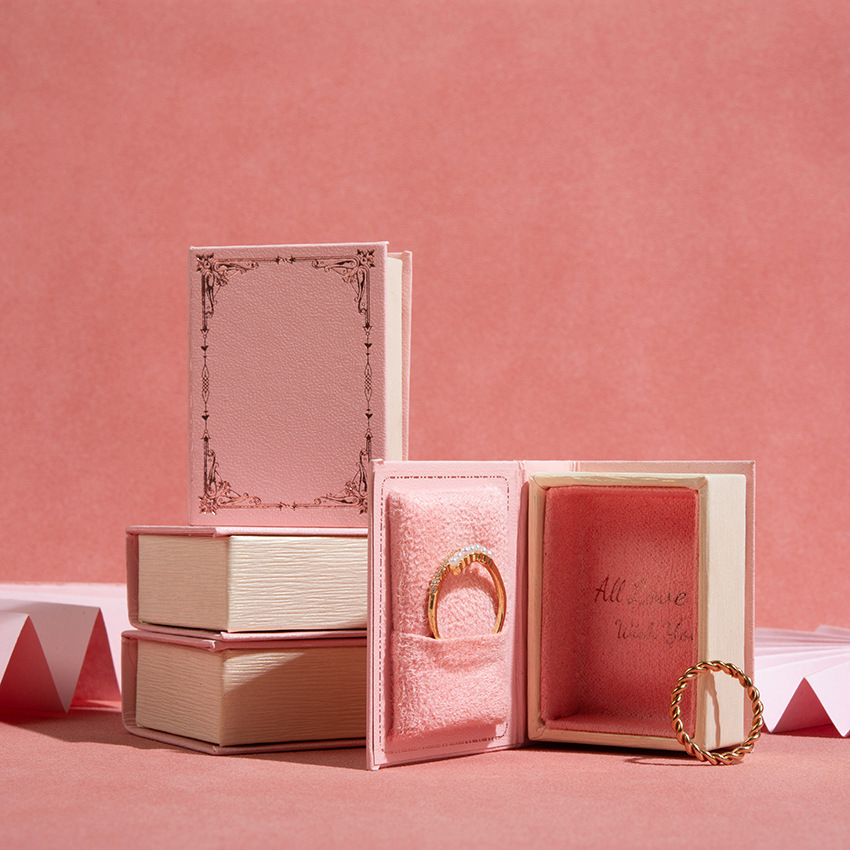 Vintage Book Shaped Jewelry Gift Box