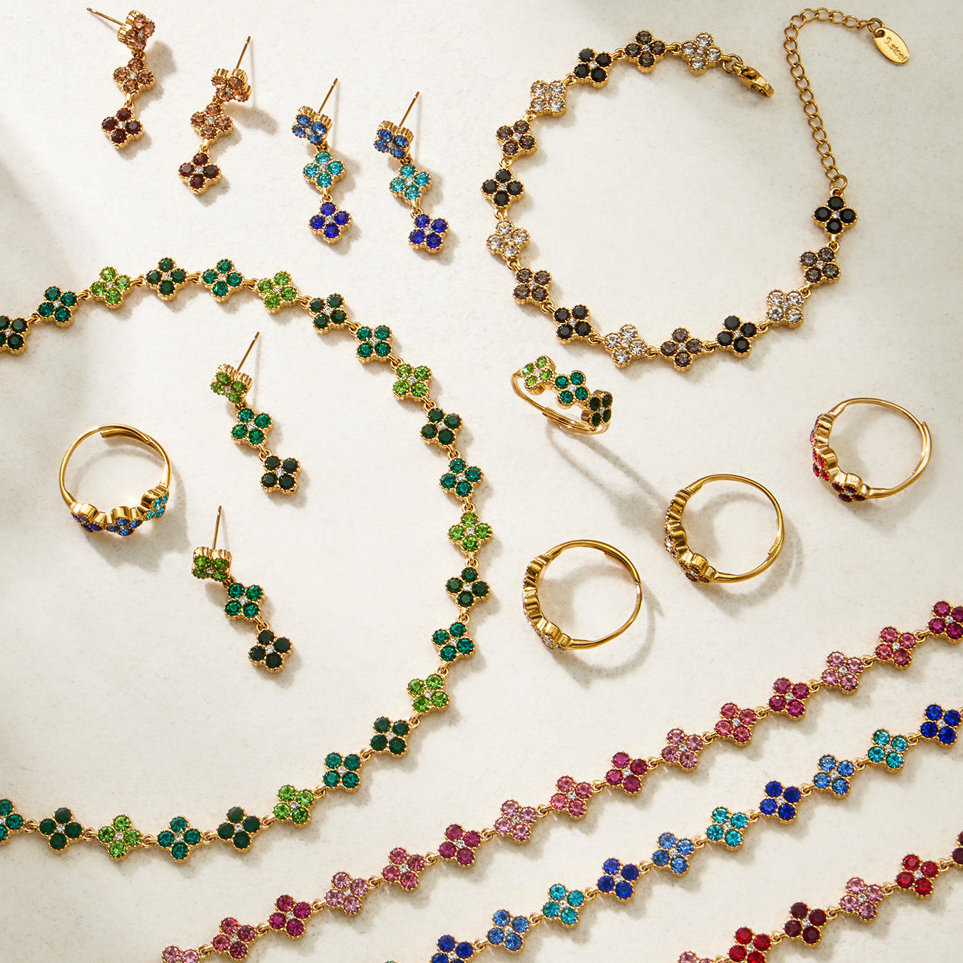 Luxury Sakura Bracelet / Necklace / Ring / Earrings / Set