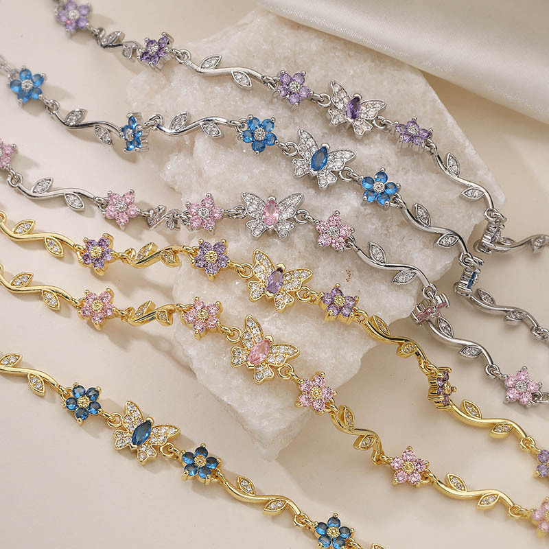 Five-Petal Flower & Bow Bracelet / Necklace