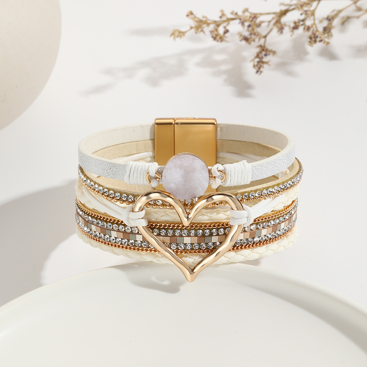 Stone‑Dream Heart Bracelet