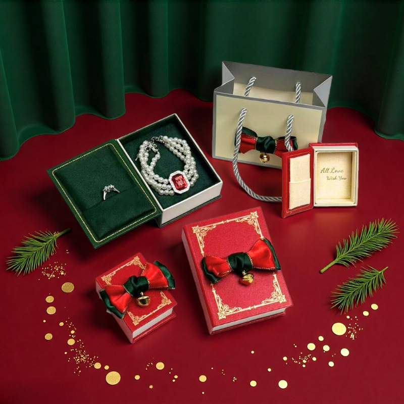 Vintage Book Shaped Jewelry Gift Box