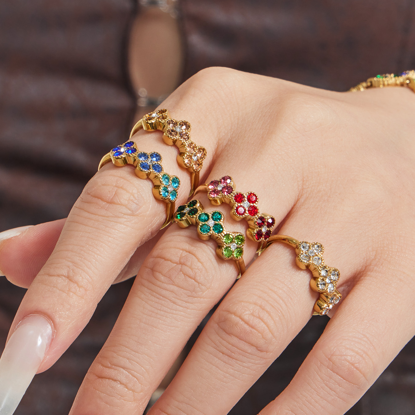 Luxury Sakura Bracelet / Necklace / Ring / Earrings / Set