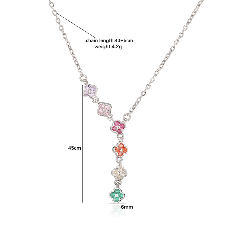Four Sakura Tassel Necklace