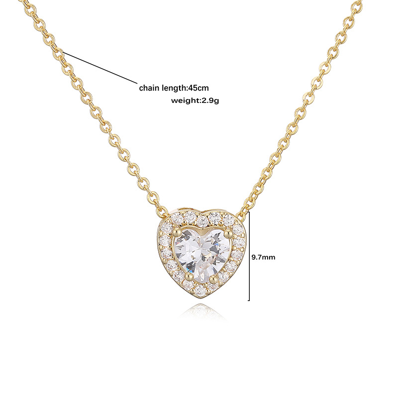 12 Monthly Birthstones Heart Necklace 
