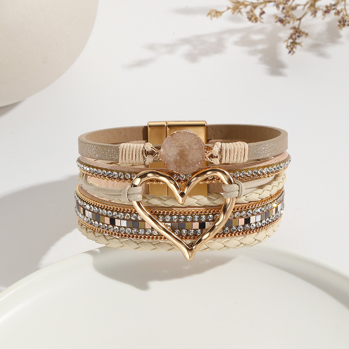 Stone‑Dream Heart Bracelet