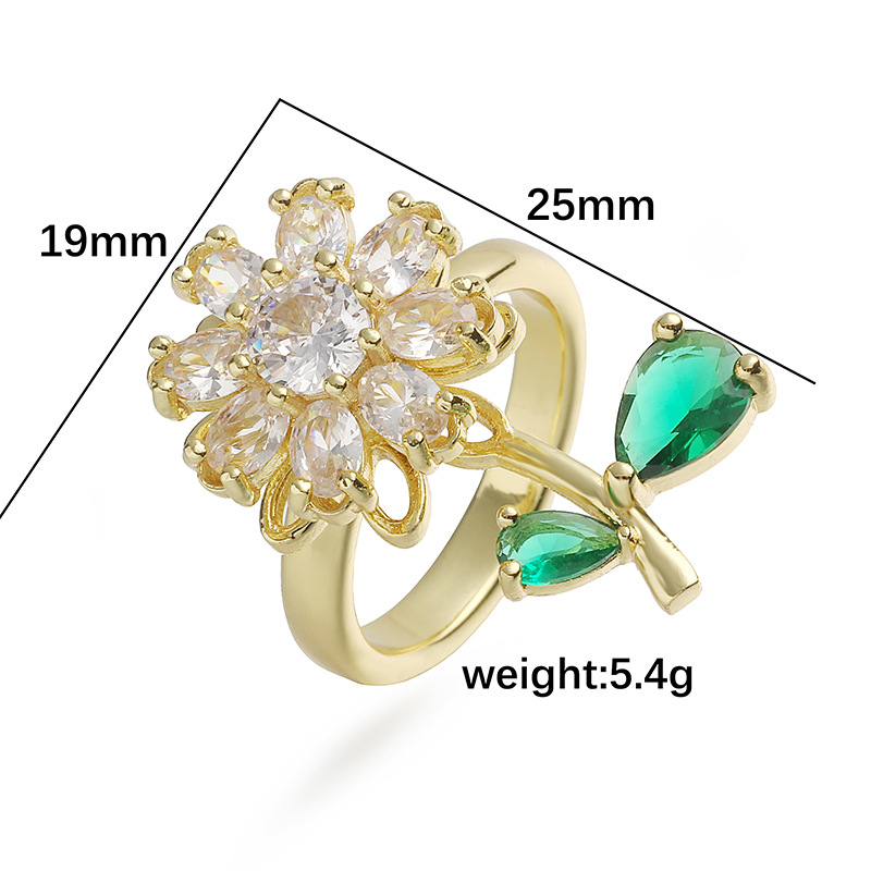 Sun flower Spinning Ring