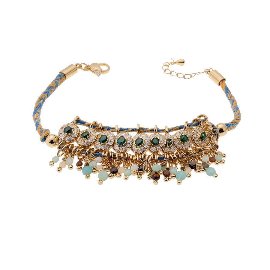 Stellar Wanderer Zircon Tassel Braided Bracelet
