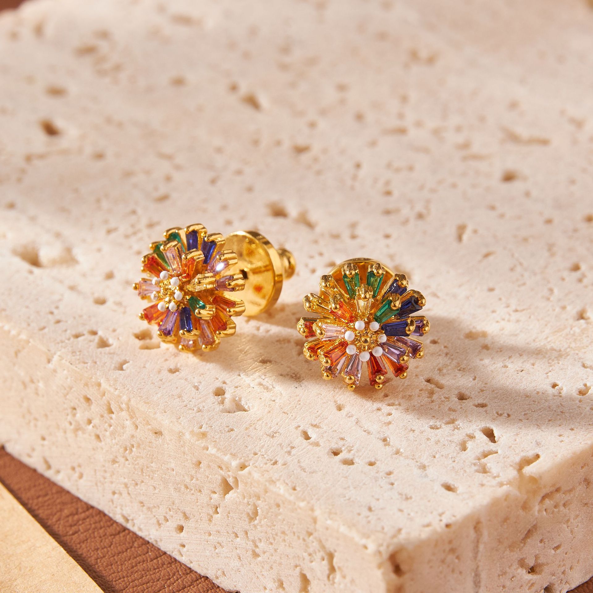 Rainbow Daisy Bracelet / Necklace / Ring / Earrings / Set