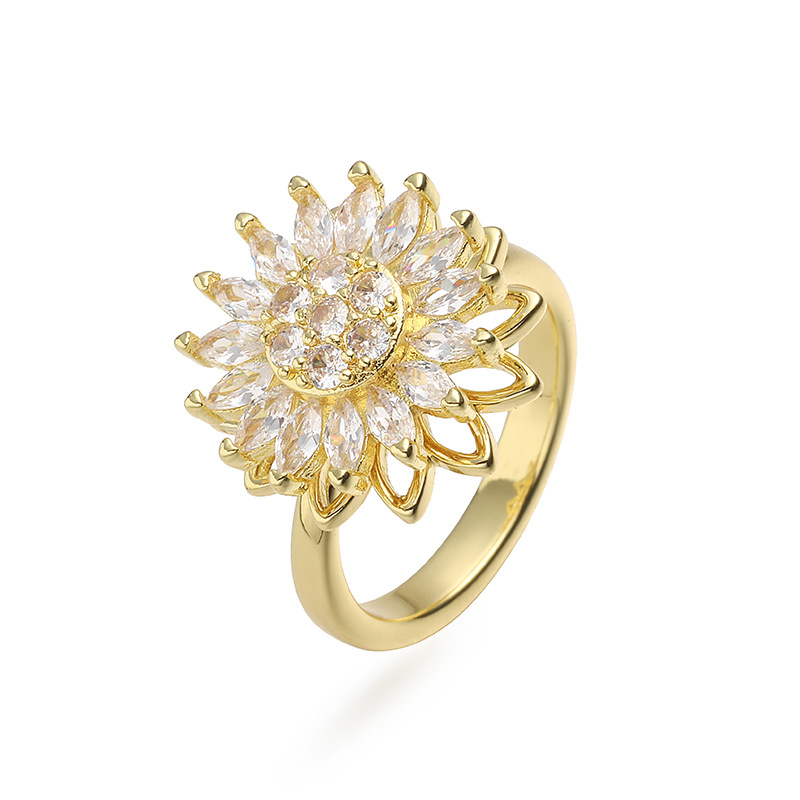 Sun flower Spinning Ring