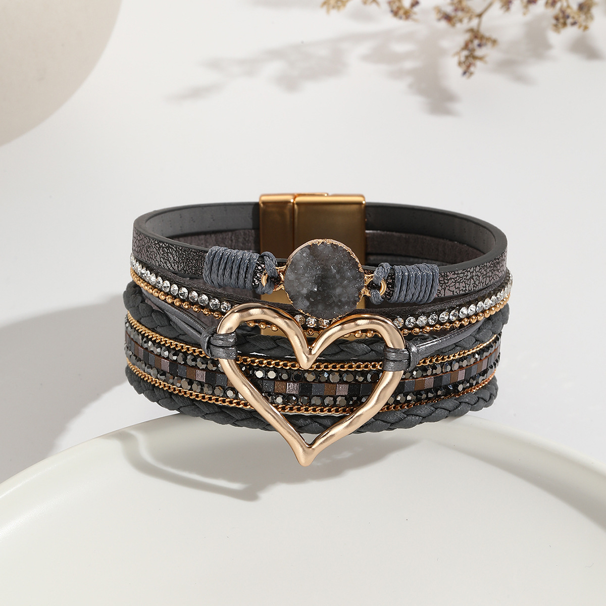 Stone‑Dream Heart Bracelet