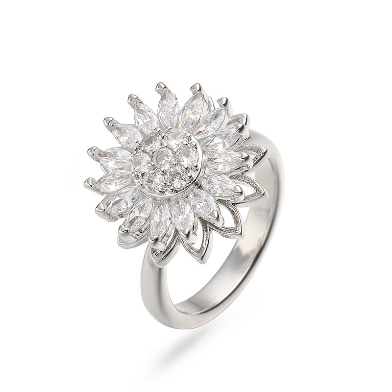 Sun flower Spinning Ring