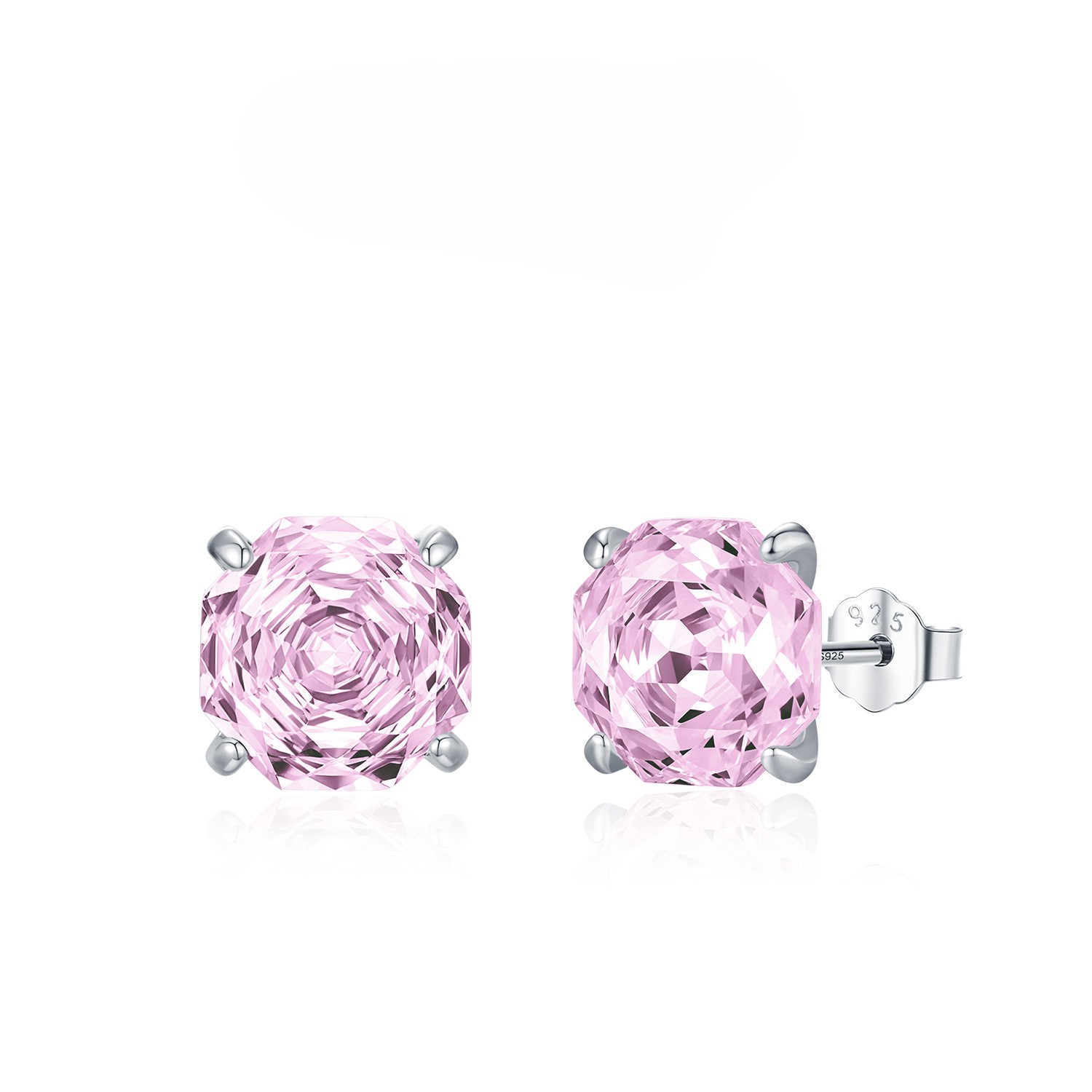 Rose flower Necklace / Earrings / Set - 925 silver