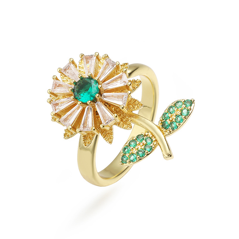 Sun flower Spinning Ring