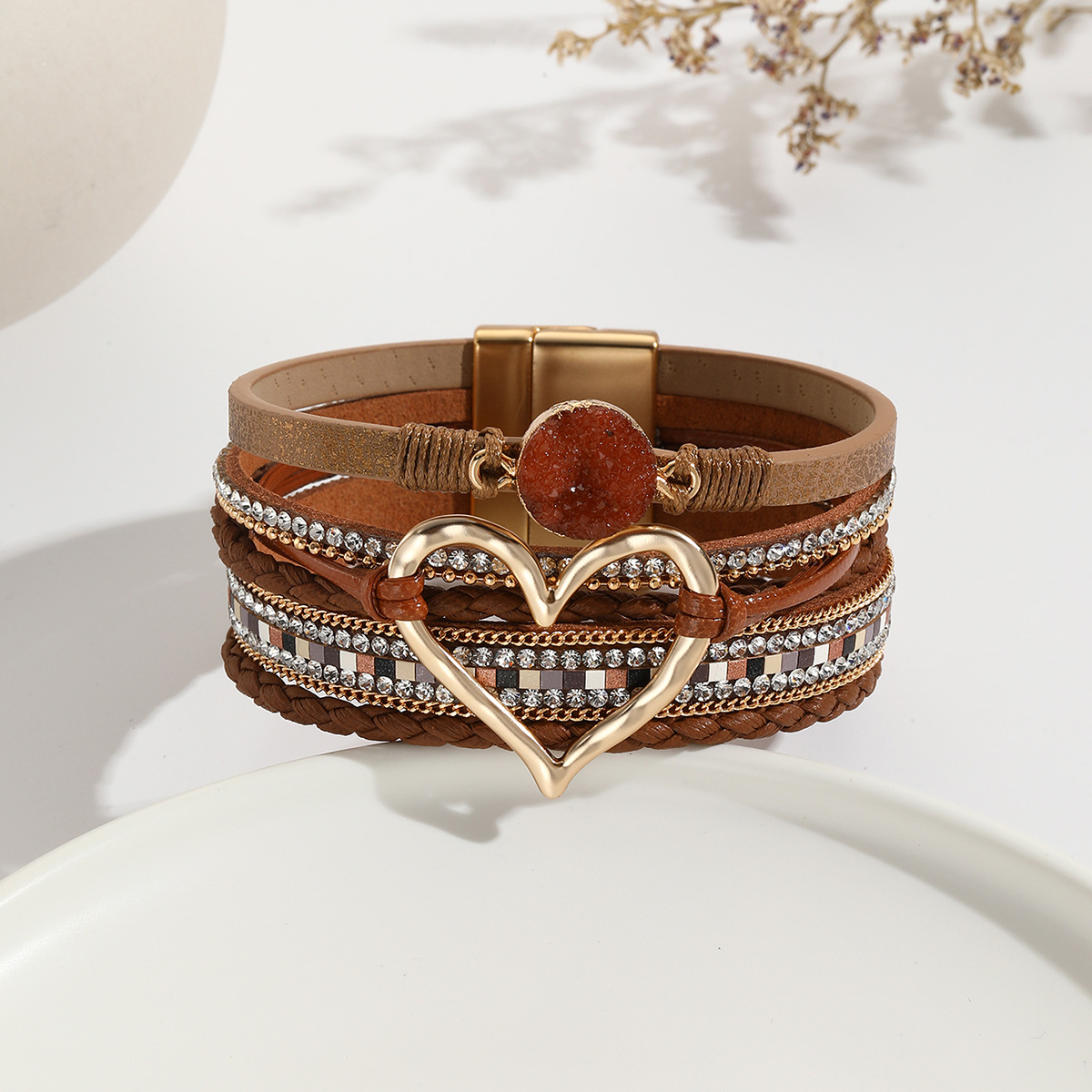 Stone‑Dream Heart Bracelet