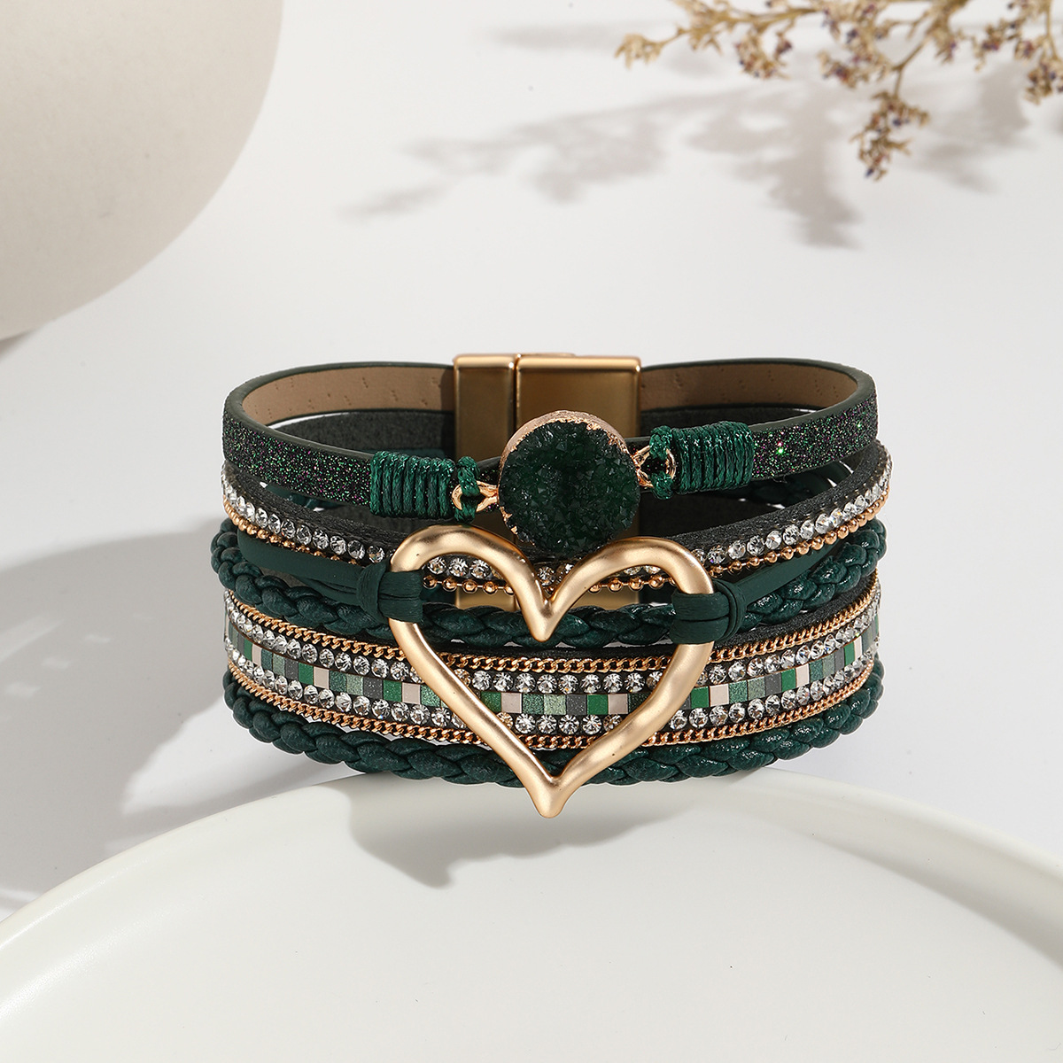 Stone‑Dream Heart Bracelet