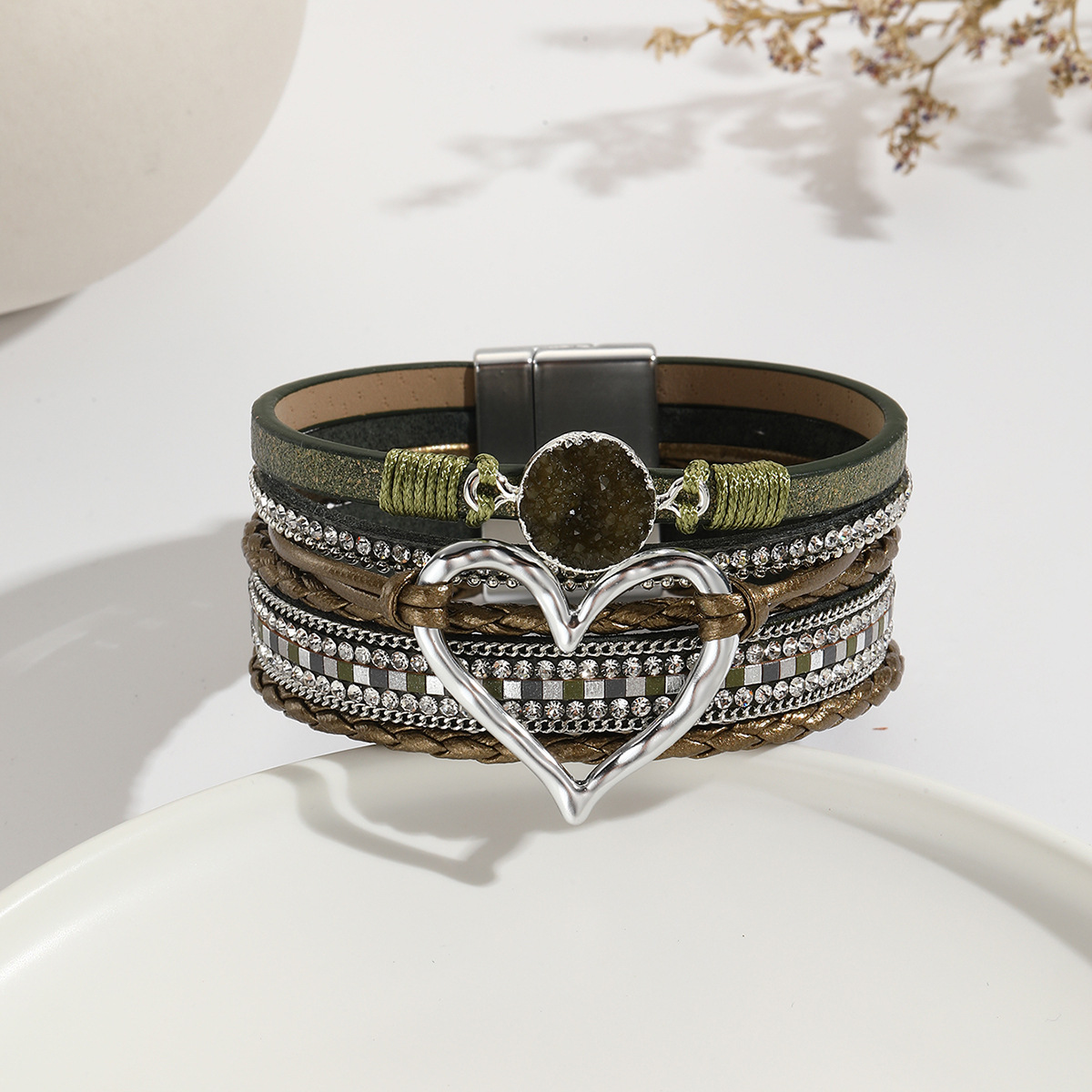 Stone‑Dream Heart Bracelet
