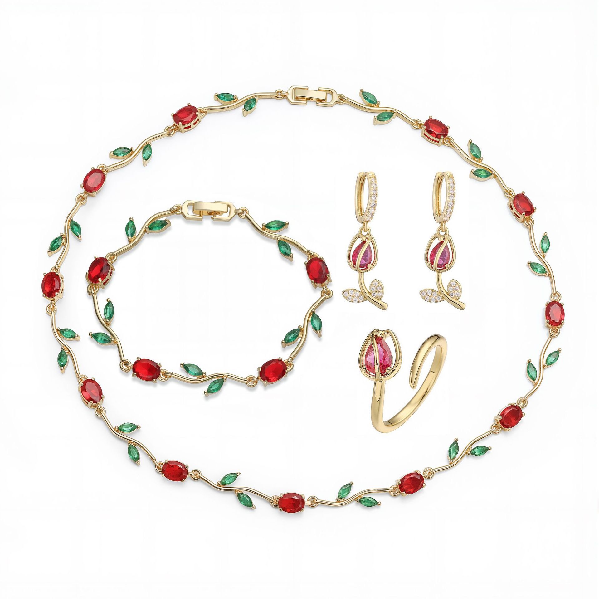Tulip Flower -【Bracelet/Ring/Earrings/Necklace/Set】