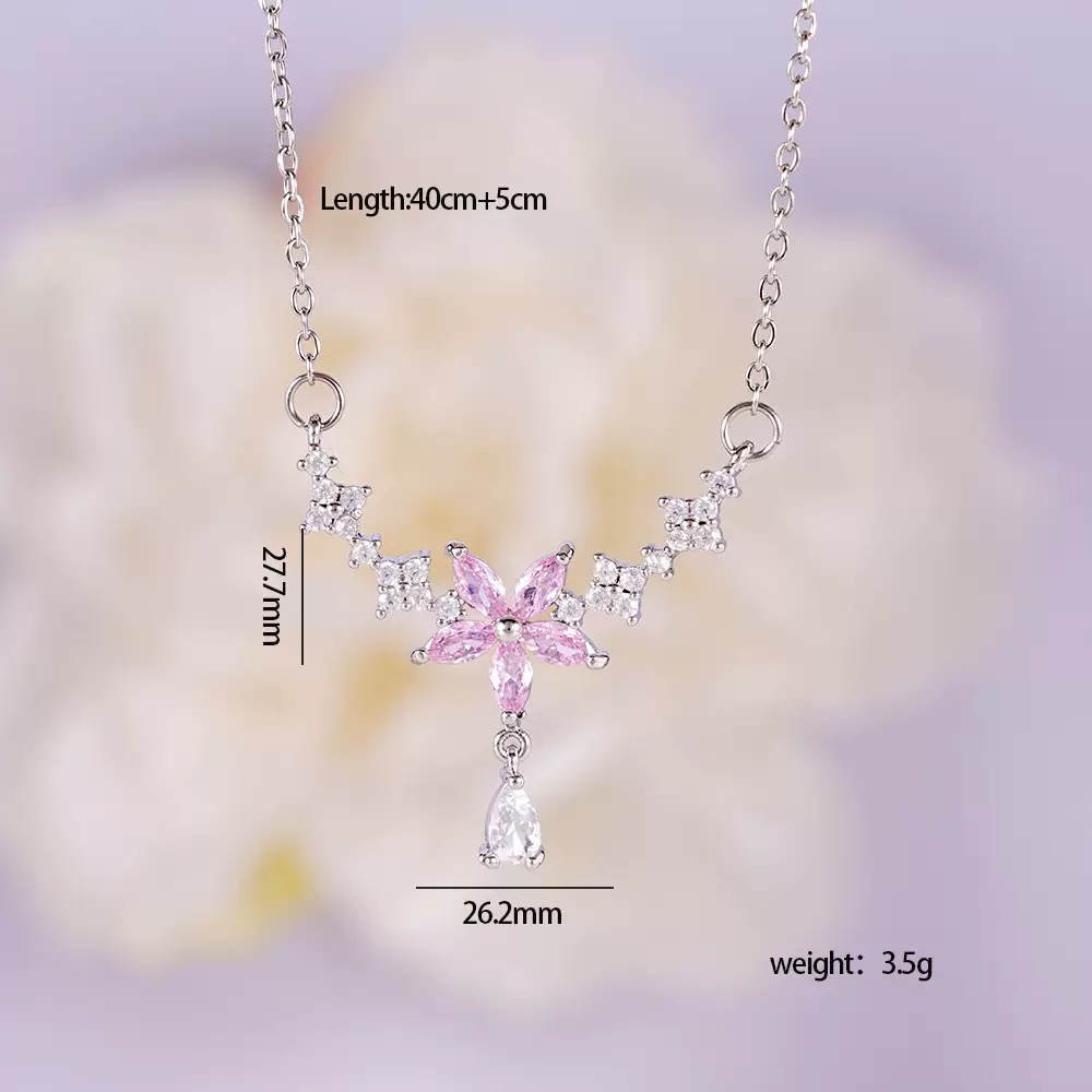 Sakura Water Drop-【necklace】