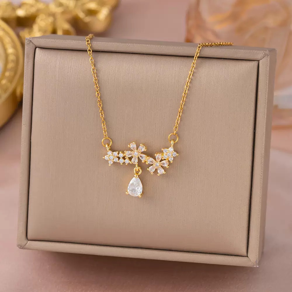 Sakura Water Drop-【necklace】
