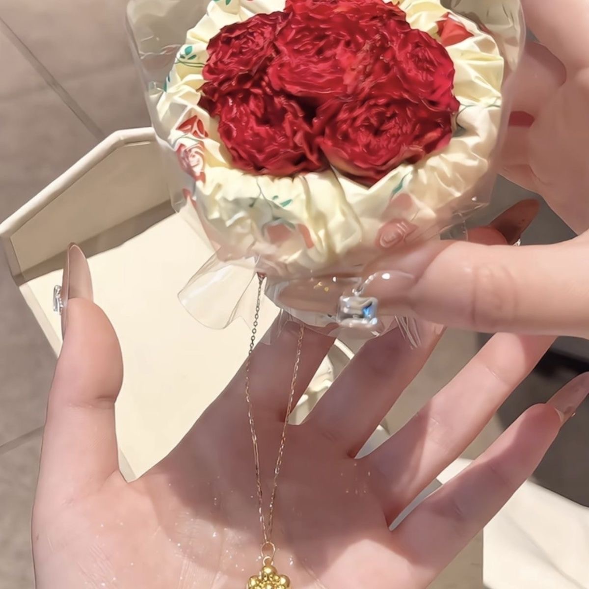 Mini Flower Bouquet Jewelry Gift Box